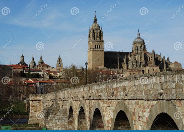 Roman bridge Salamanca Salamanca, Spain. Ancient Roman Bridge To Cross the River into ... photo