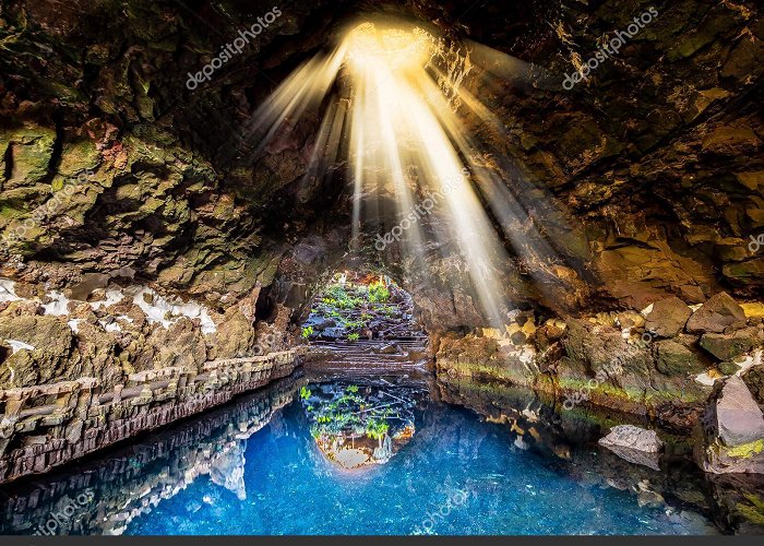 Jameos del Agua Cave Jameos Del Agua Natural Cave Pool Created Eruption Monte ... photo