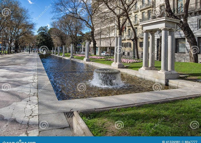 Paseo de Recoletos Madrid paseo de recoletos stock image. Image of outdoors - 41326981 photo