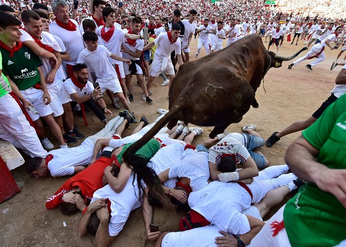 Spanish Red Cross Spain's running of the bulls: 1 person gored at San Fermín | PIX11 photo