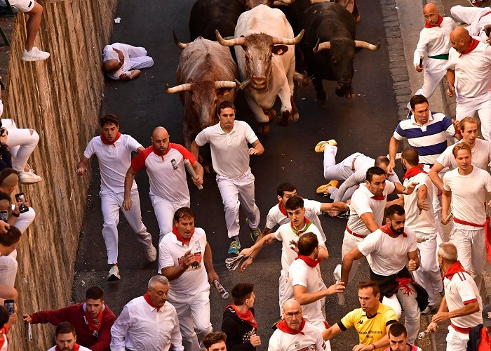 Spanish Red Cross No gorings but 6 injured in 2nd Pamplona bull run in Spain – KTSM ... photo