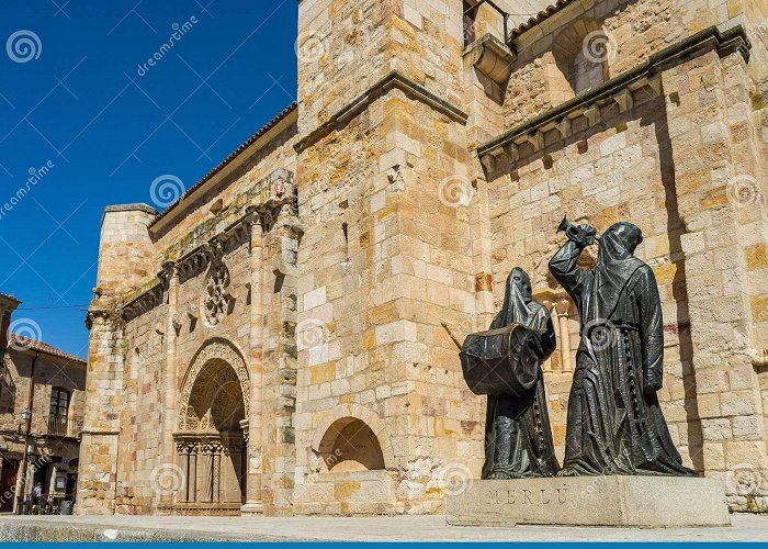 Plaza Mayor Church of San Juan Bautista in Zamora Mayor Square. Spain ... photo