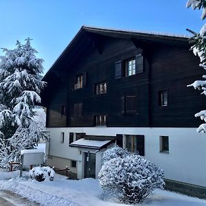 Appartement 53M2 Renove Dans Un Chalet Au Coeur De Charmey Avec Vue Sur Les Montagnes Exterior photo