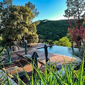 "Les Hauts Du Marquet" - Meuble De Tourisme 5 Etoiles - Gite De Groupe 15 Personnes En Cevennes - Piscine A Debordement - Balneo - Sauna - Nature Villa Saint Jean du Pin Exterior photo