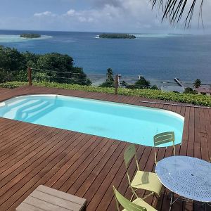 Villa En Petite Hauteur Avec Piscine, Magnifique Vue Lagon Uturoa Exterior photo